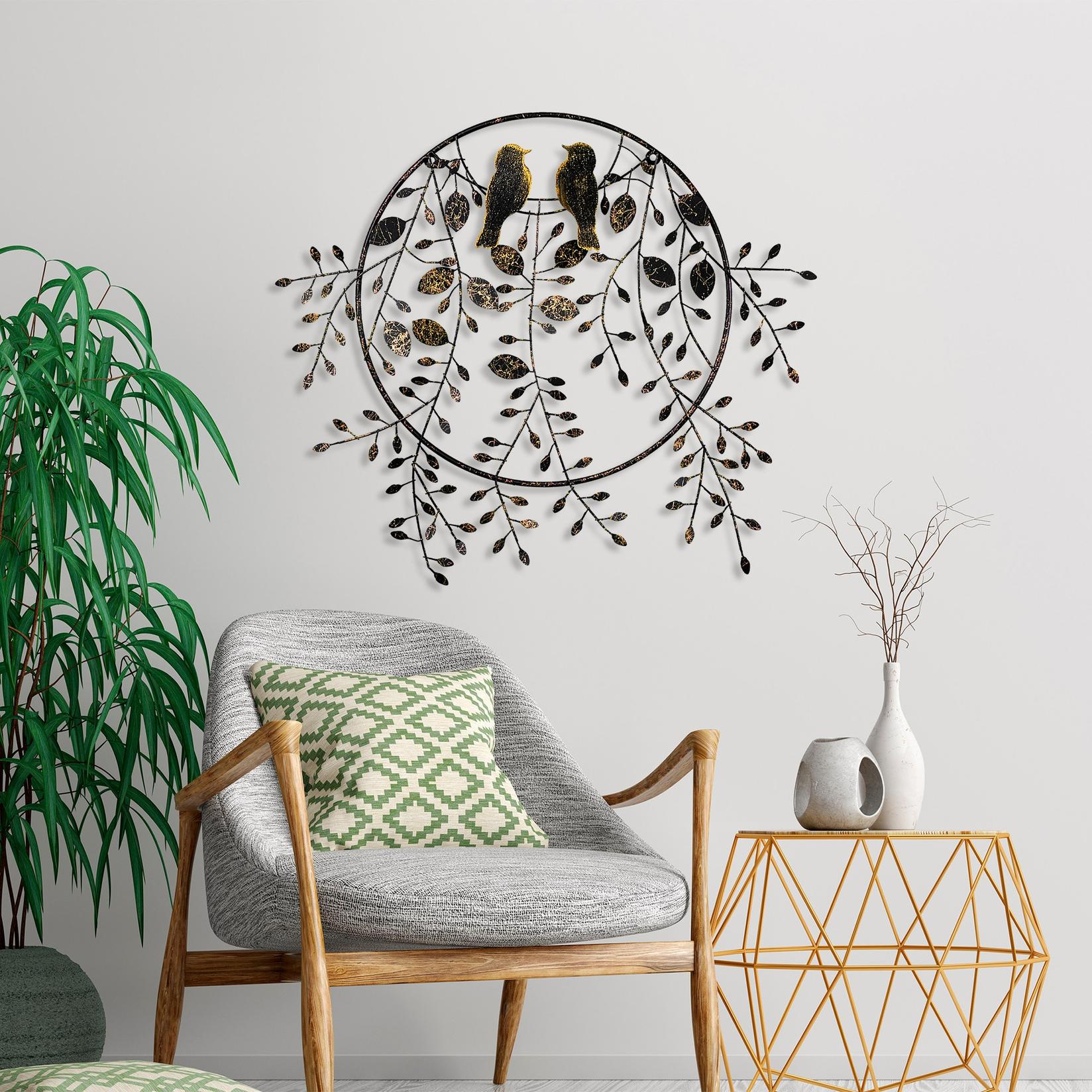 Wallity Zidna dekoracija Ljubav prema pticama 2, 75x86 cm, Šarena
