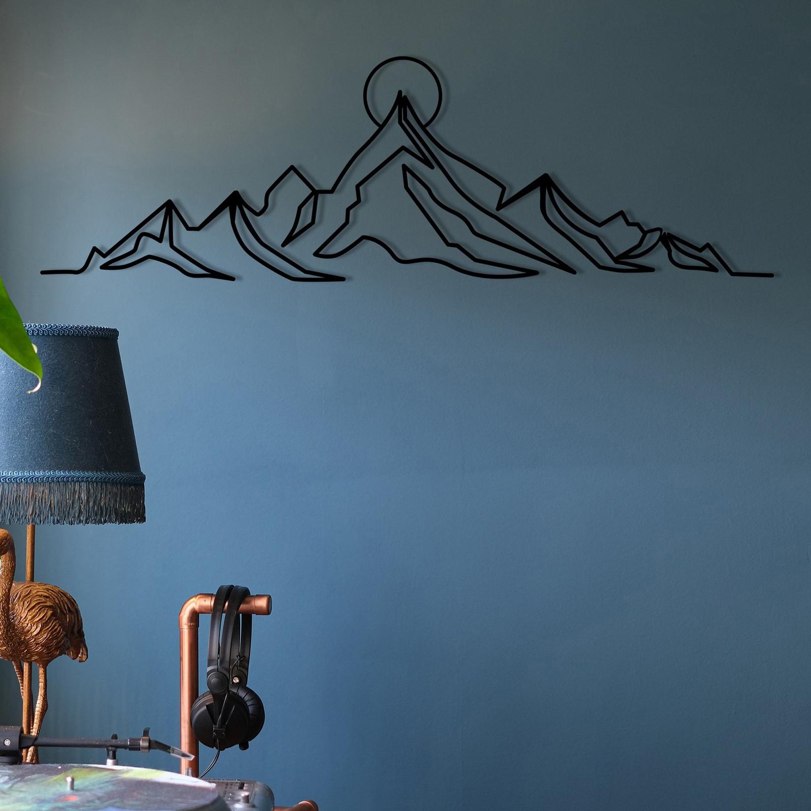 Wallity Zidna dekoracija Everest, 119,5x37 cm, 1,2 mm, Crna