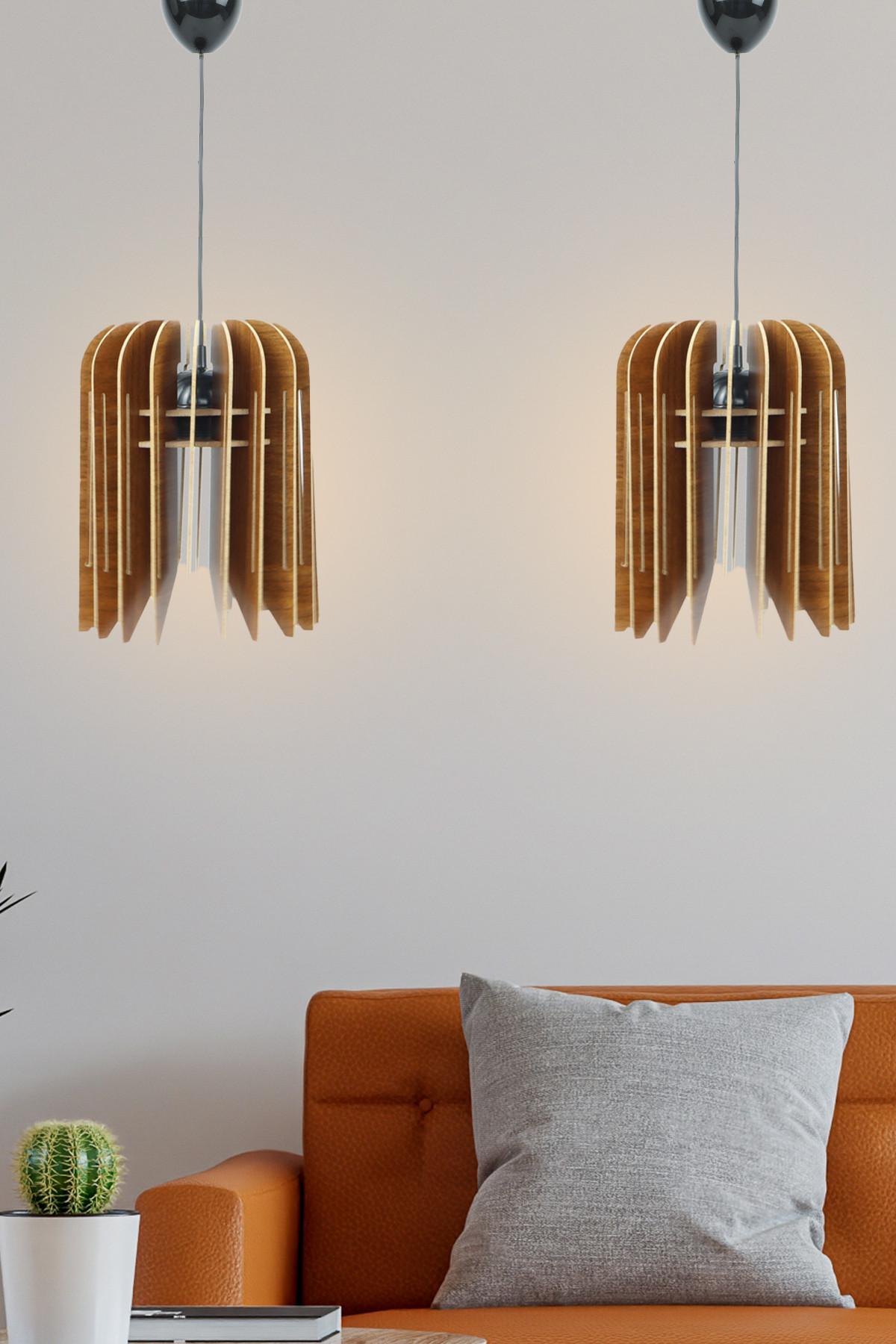 Opviq Luster 211-LK2, 65cm25 cm E27, Braon