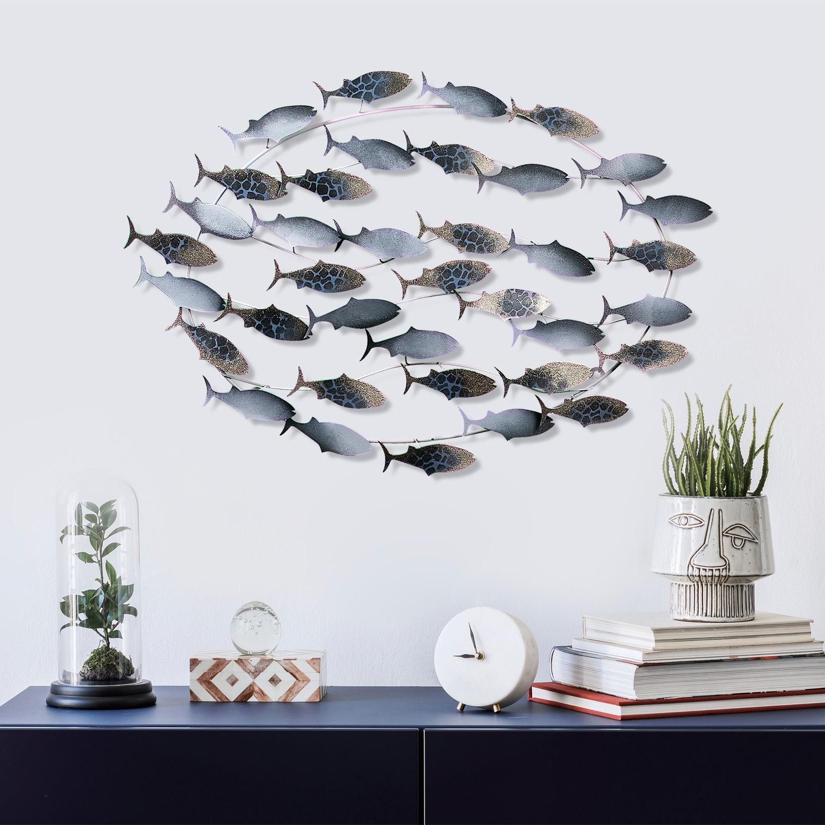 Zidna dekoracija Alabalik 3, 94x58x4 cm, Šarena