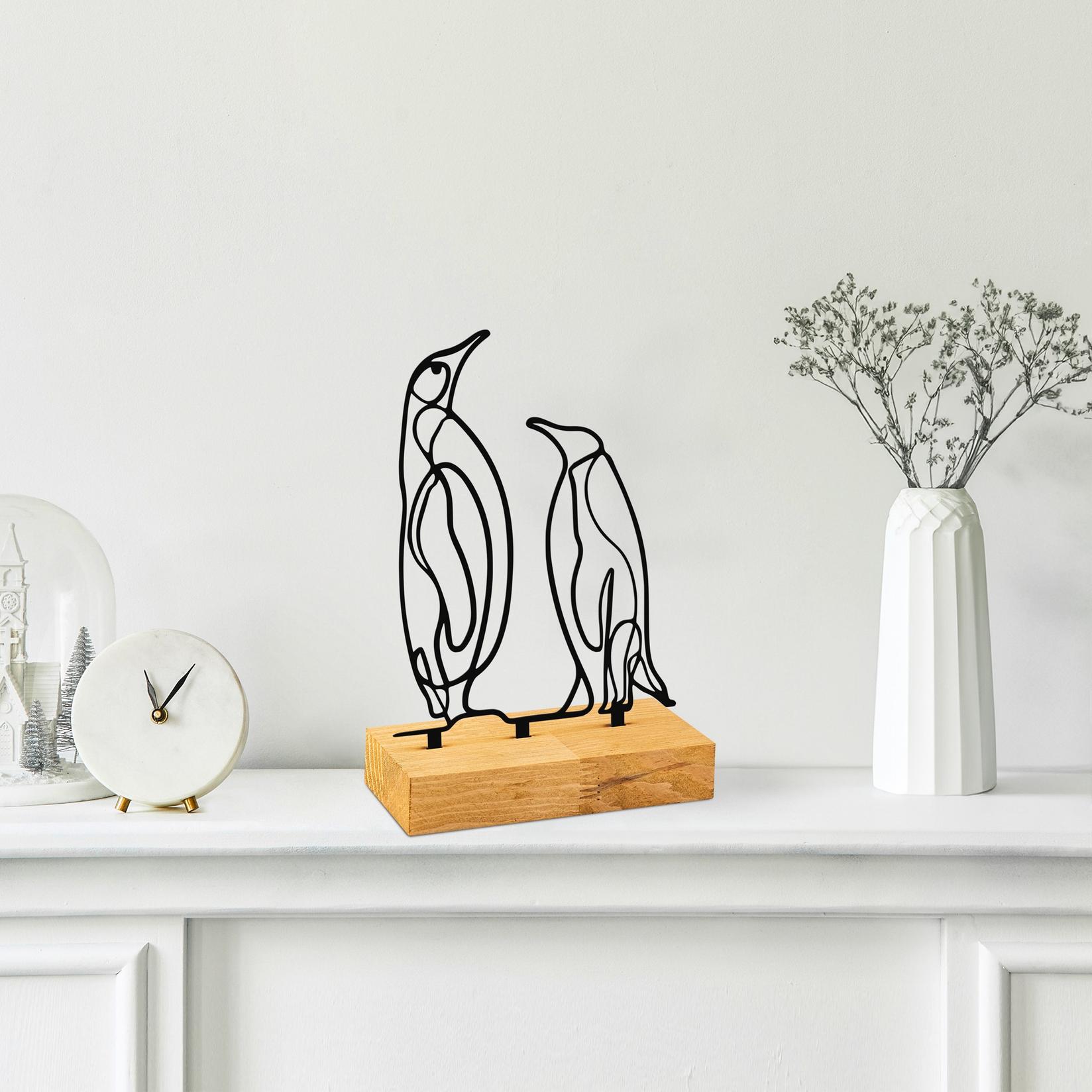 Aberto Design Pingu ukrasna figura, 26x8x17 cm, crna