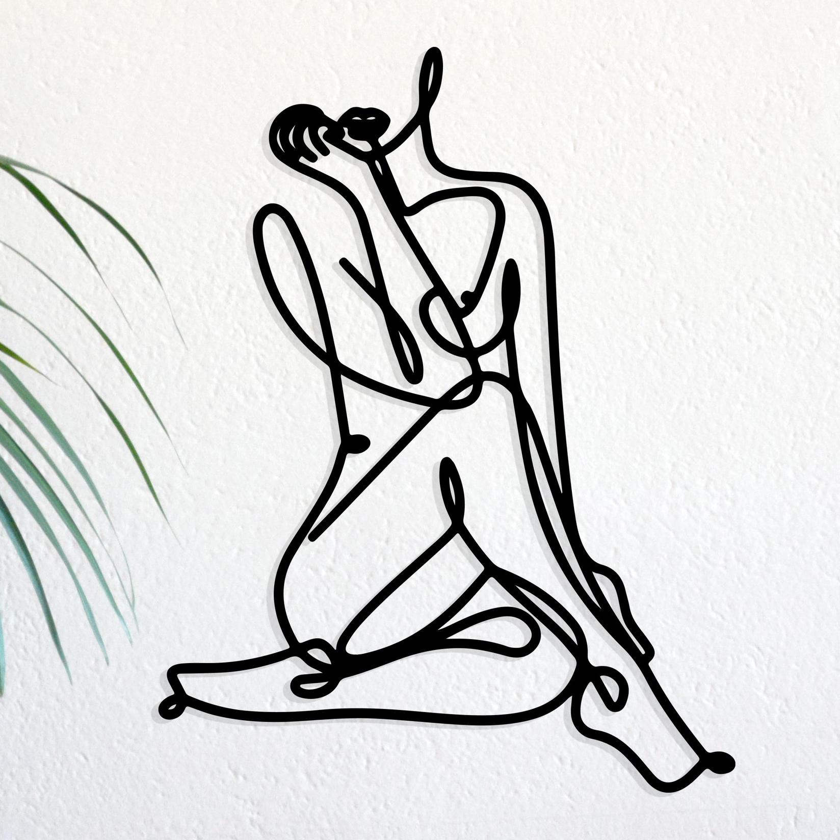 Wallity Zidna dekoracija Eve, 39x50 cm, 1,2 mm, Crna