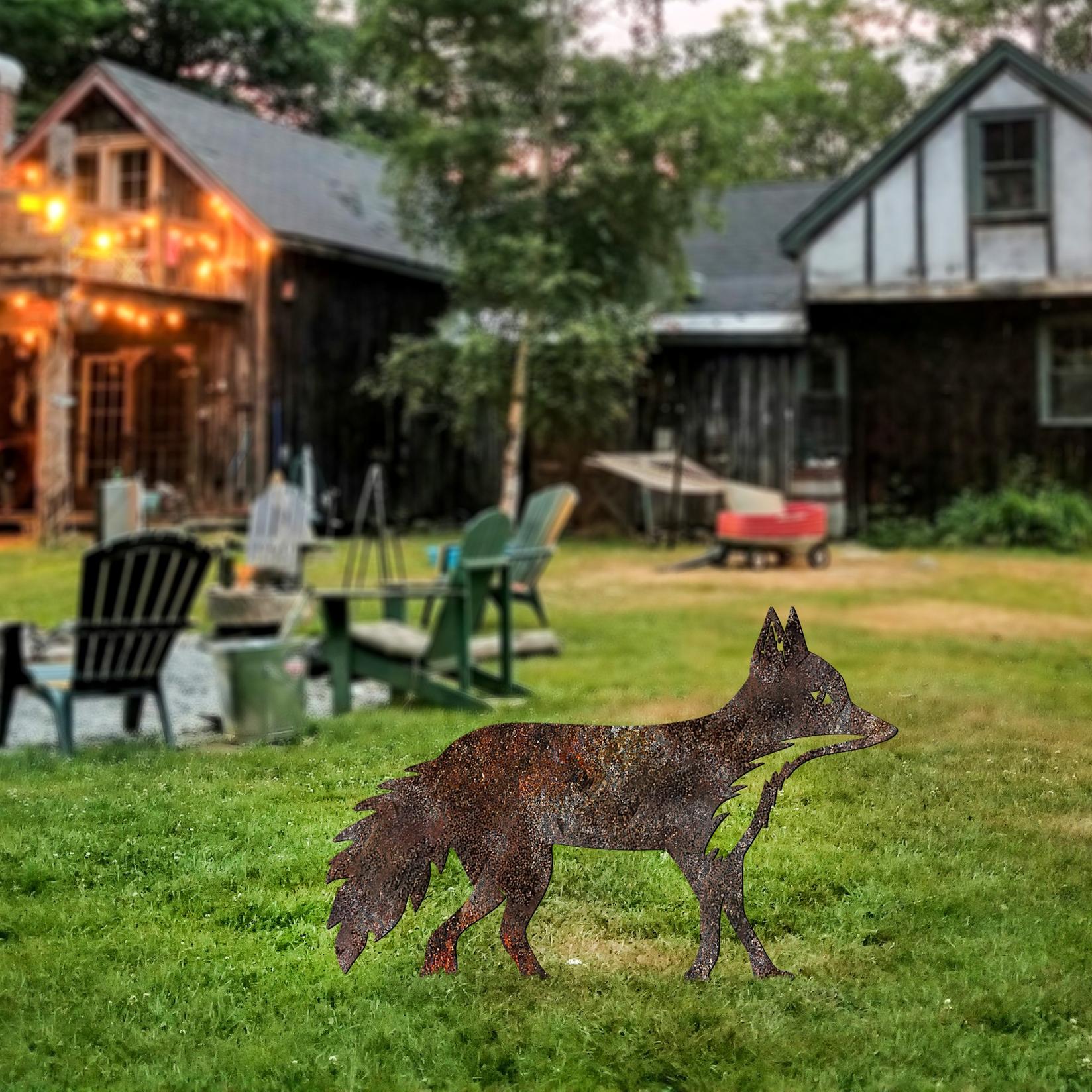 Aberto Design Dekorativna figura Lisica -A 01, 48x50 cm, 1,5 mm