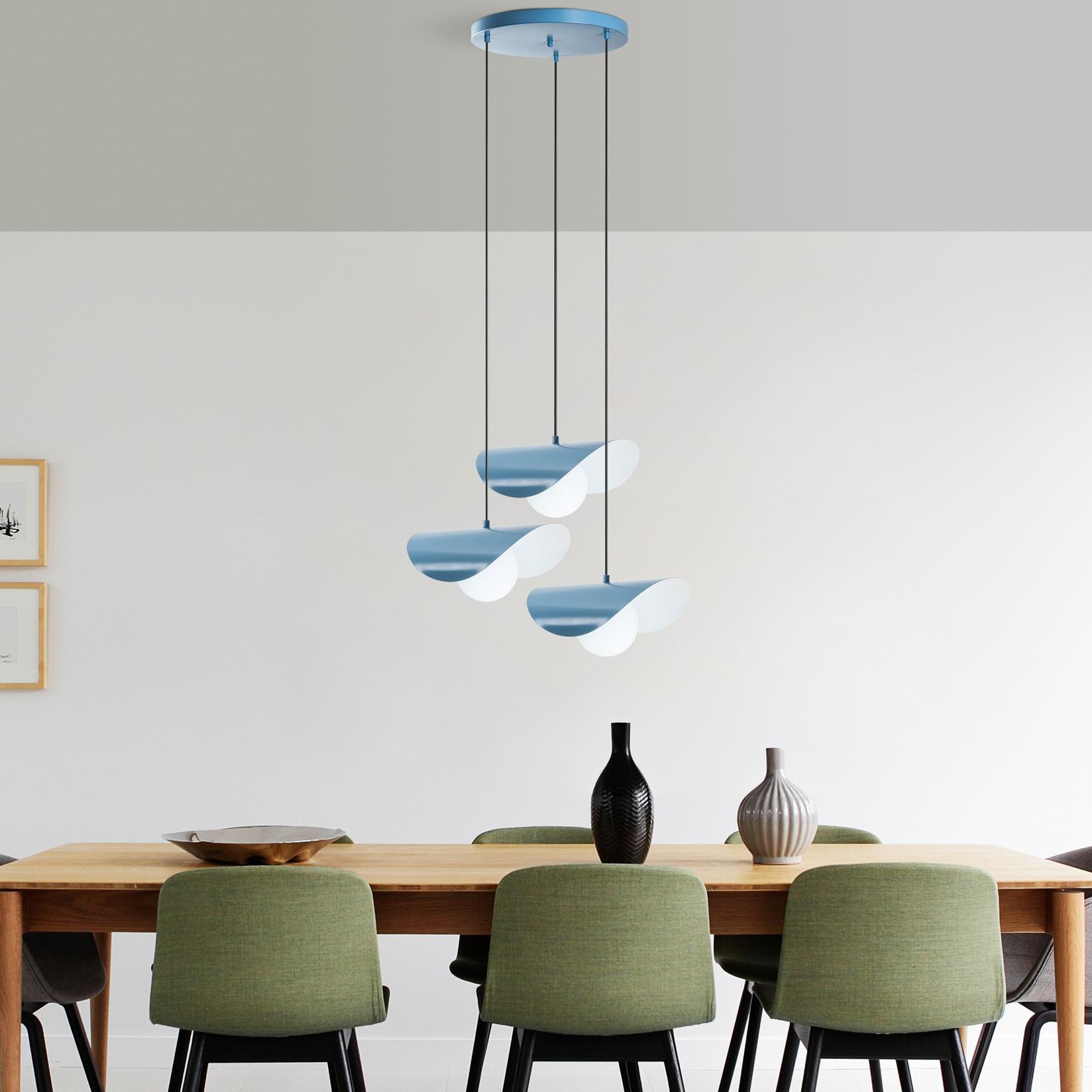 Opviq Luster Vatoz-Nus-6141, 75-112cm, 50 cm, 3xE27, Plava