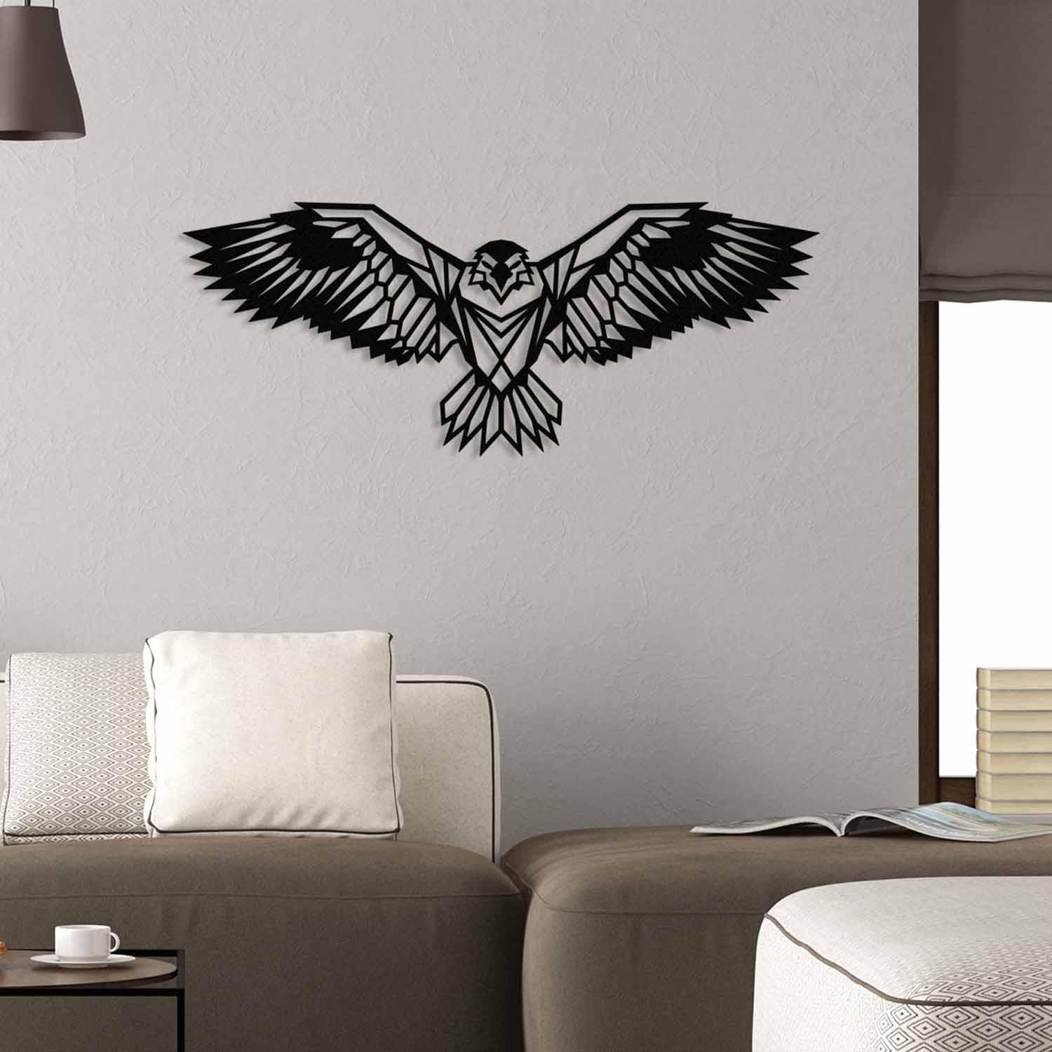 Wallity Zidna dekoracija Eagle3, 100x44 cm, 1,2 mm, crna
