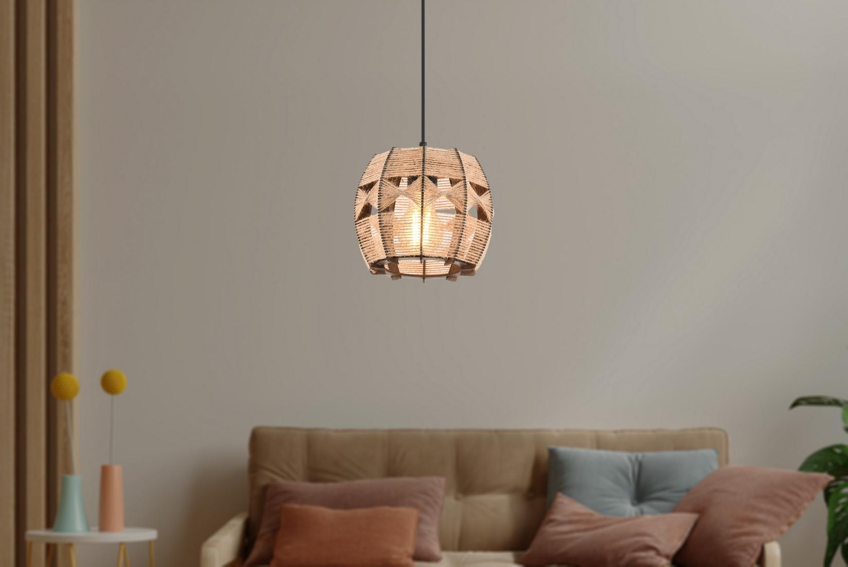 Opviq Luster Barril Juta, 60cm, E27