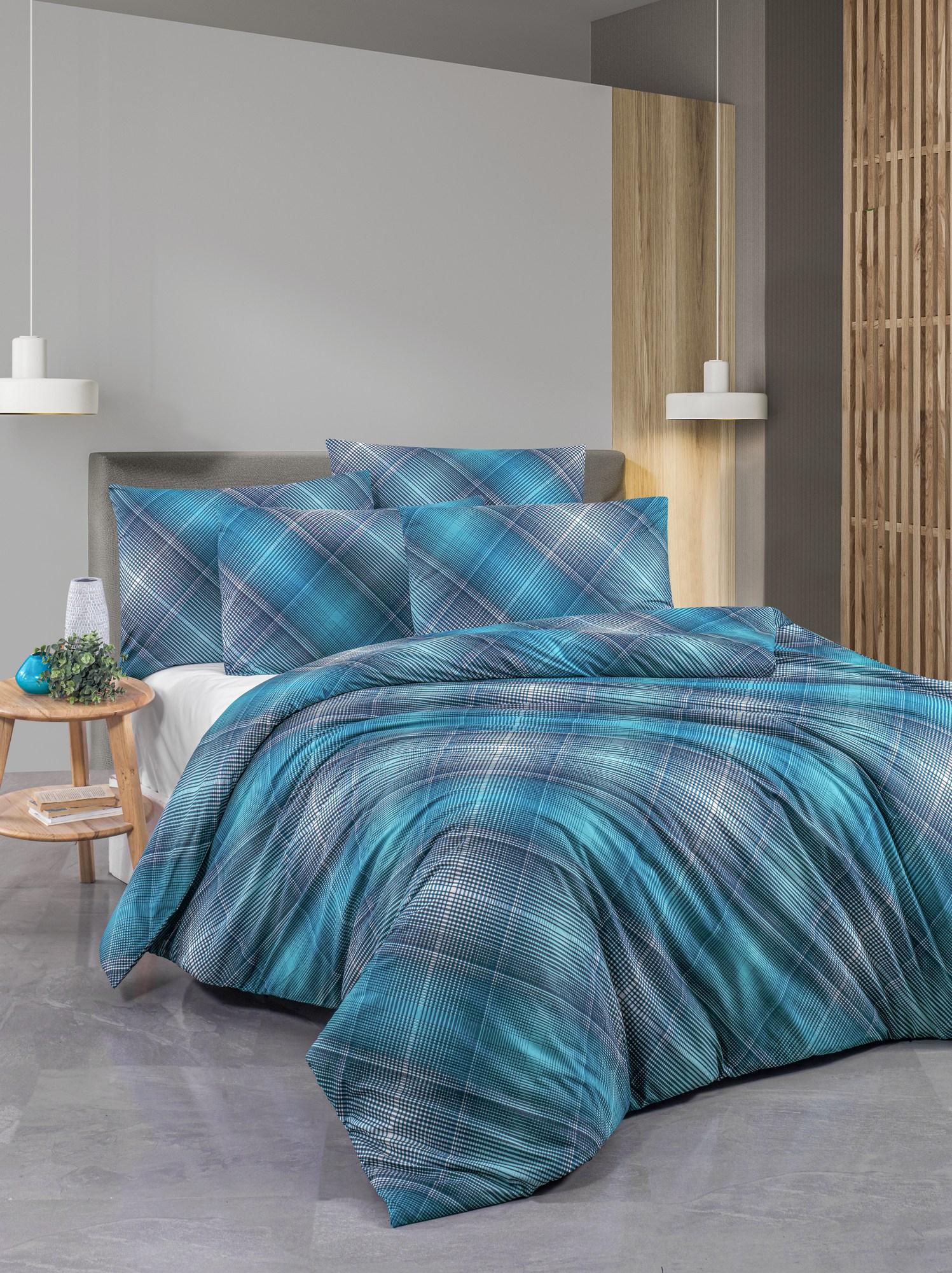 L'essentiel Maison set posteljine Dasha, 200x220 cm, plavo-tamno plava