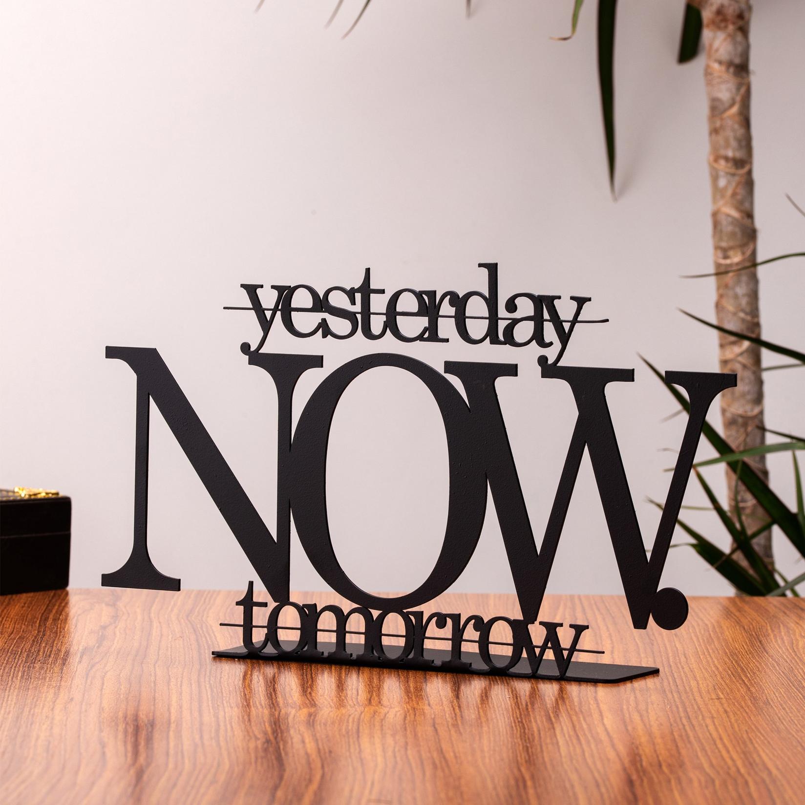 Aberto Design Dekorativna figura Now Tomorrow, 16x28 cm, 1,5 mm, Crna