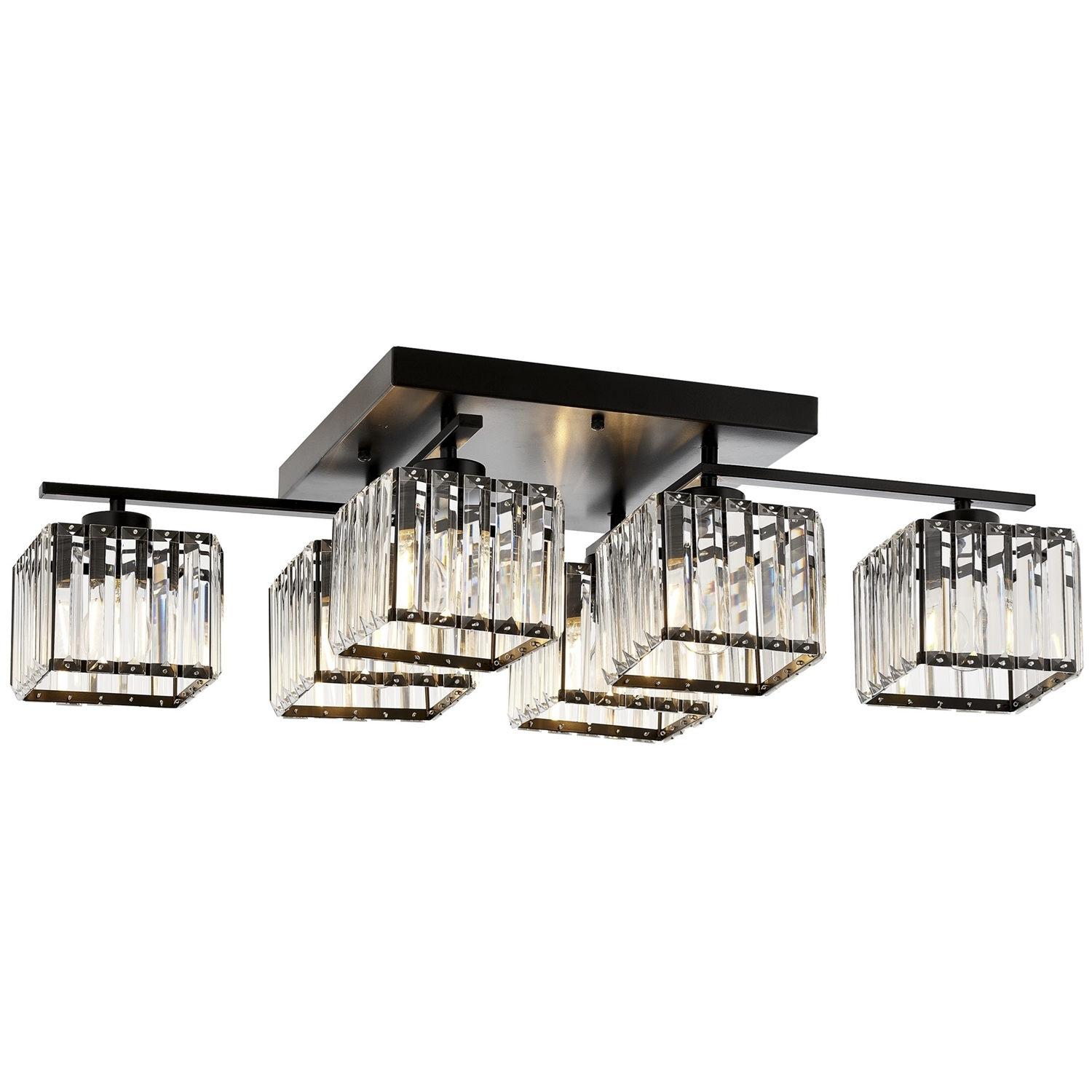 Opviq Luster Av-1795-6Bsy, 80x40 cm, 6xE27, Crna