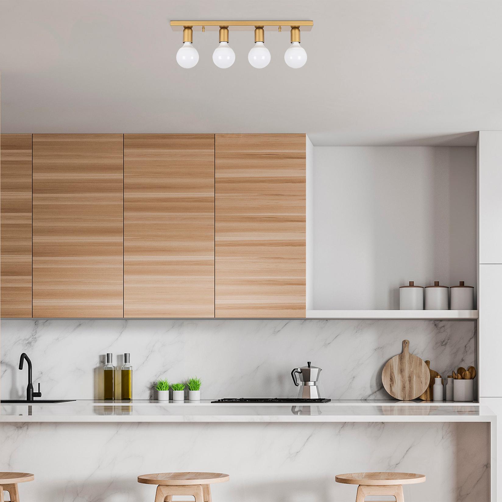 Opviq Luster Mirro-12232, 60x10x10 cm, 4xE27, 40W, zlatna