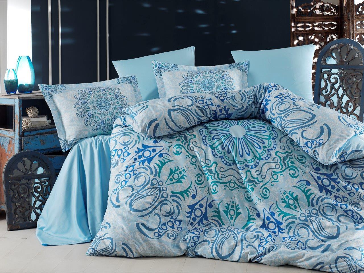 L'essentiel Maison Monte Carlo set posteljine, 200x220 cm, tirkizno-plava