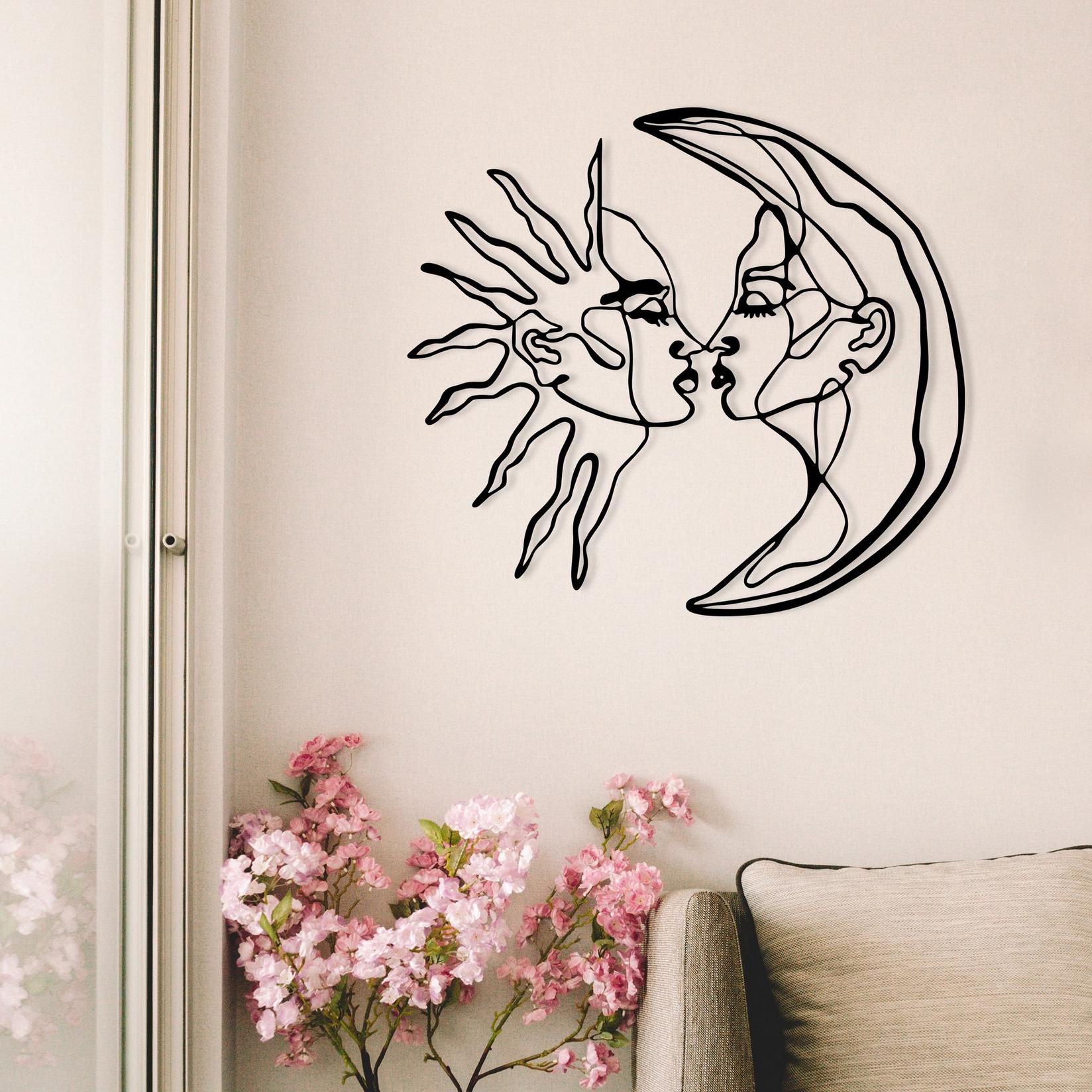 Wallity Zidna dekoracija Univerzum, 52x47,5 cm, 1,2 mm,, Crna