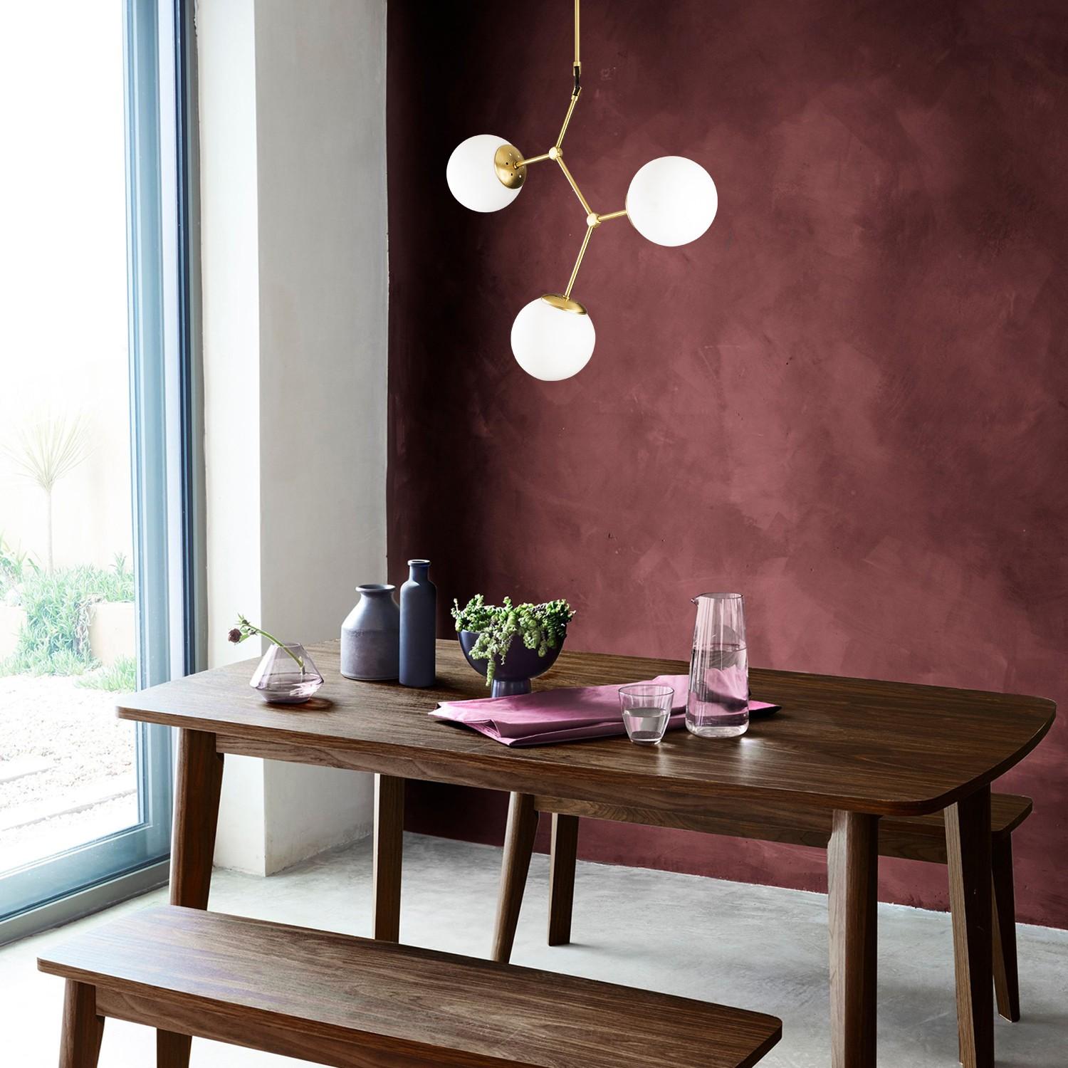 Opviq Luster Damar-6317, 55x15cm, 3x E27, 40W, zlatna