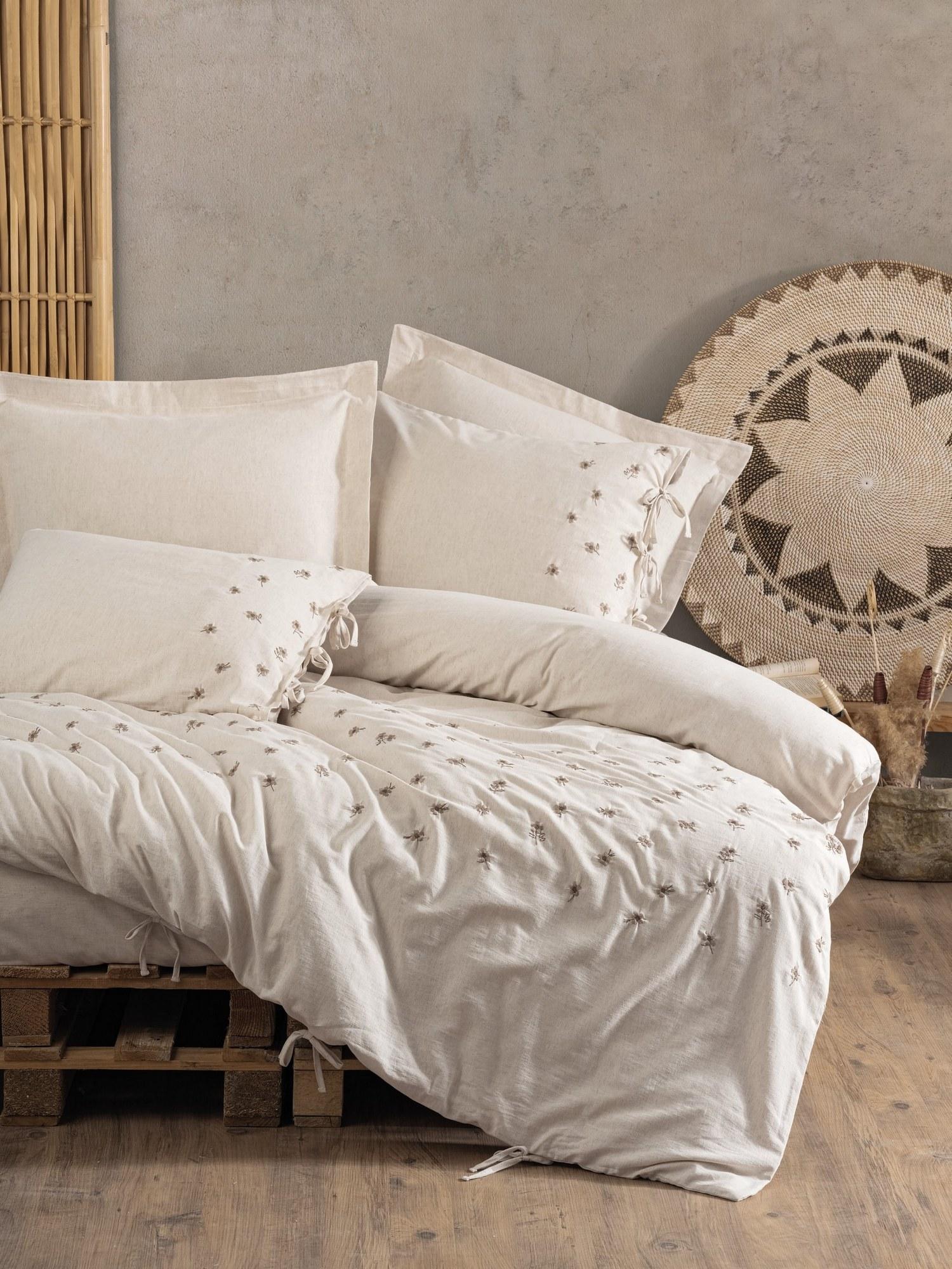 L'essentiel Maison set posteljine Arie, 200x220 cm, krem