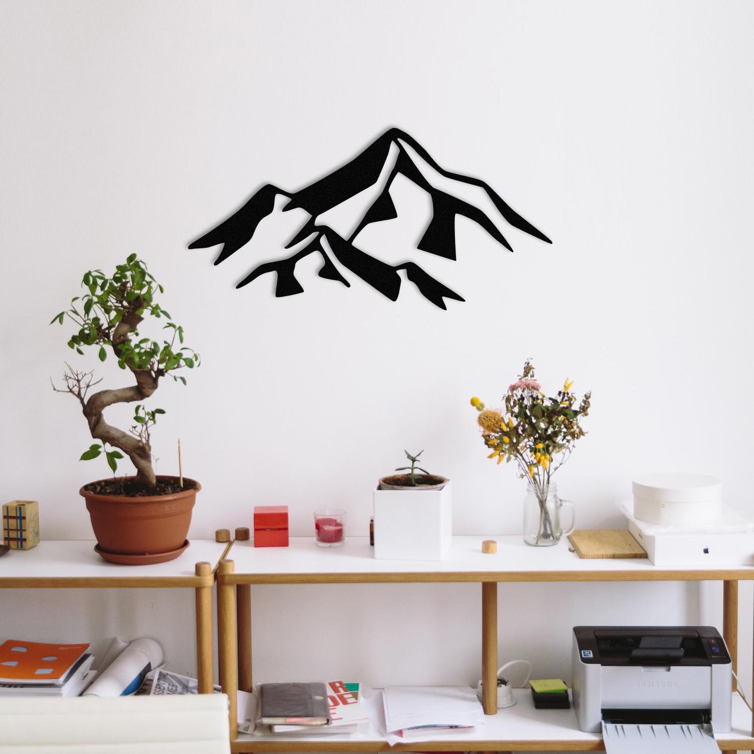 Wallity Zidna dekoracija Planina 1, 80x40 cm, 1,2 mm, Crna