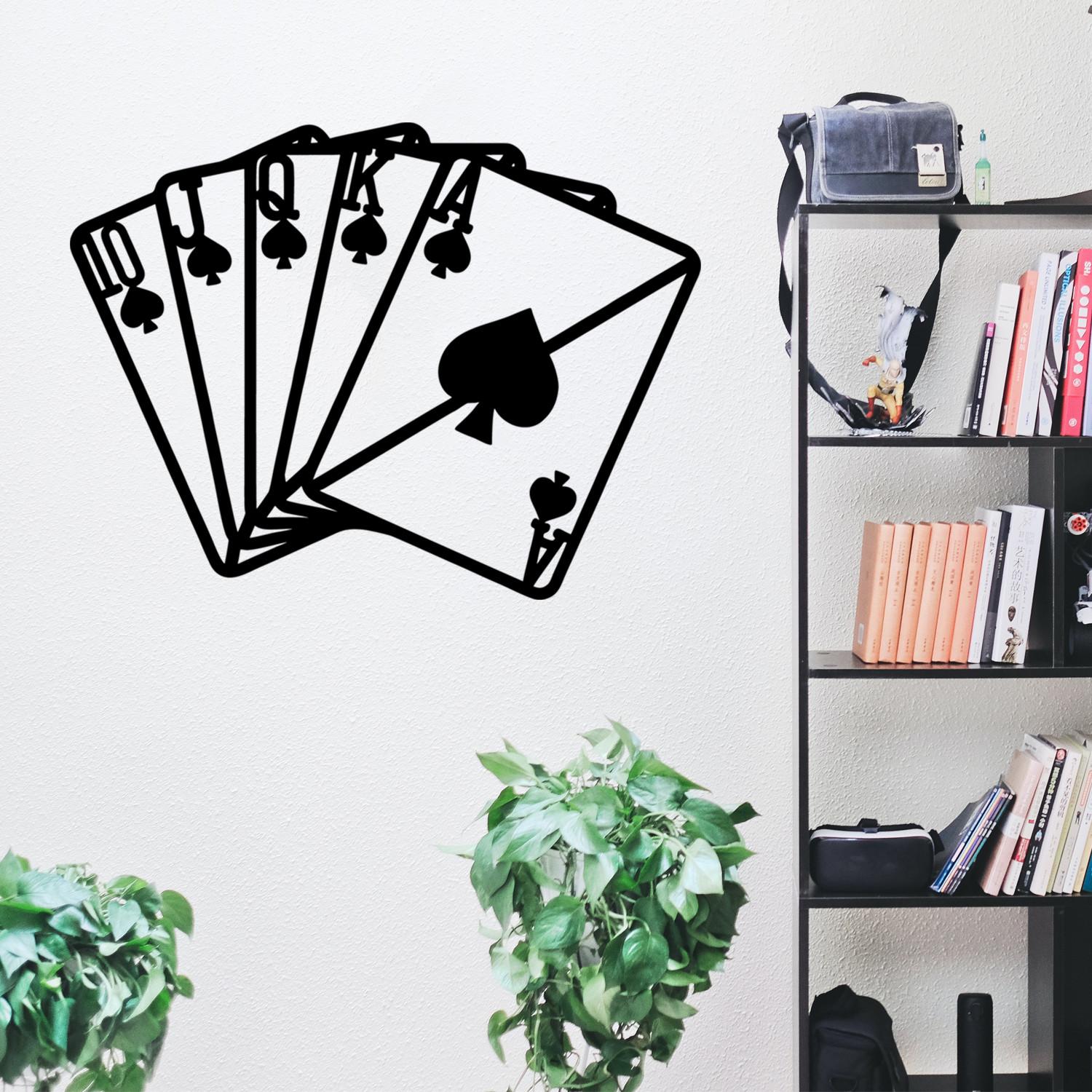 Wallity Zidna dekoracija Kare As, 60x45 cm, 1,2 mm, Crna