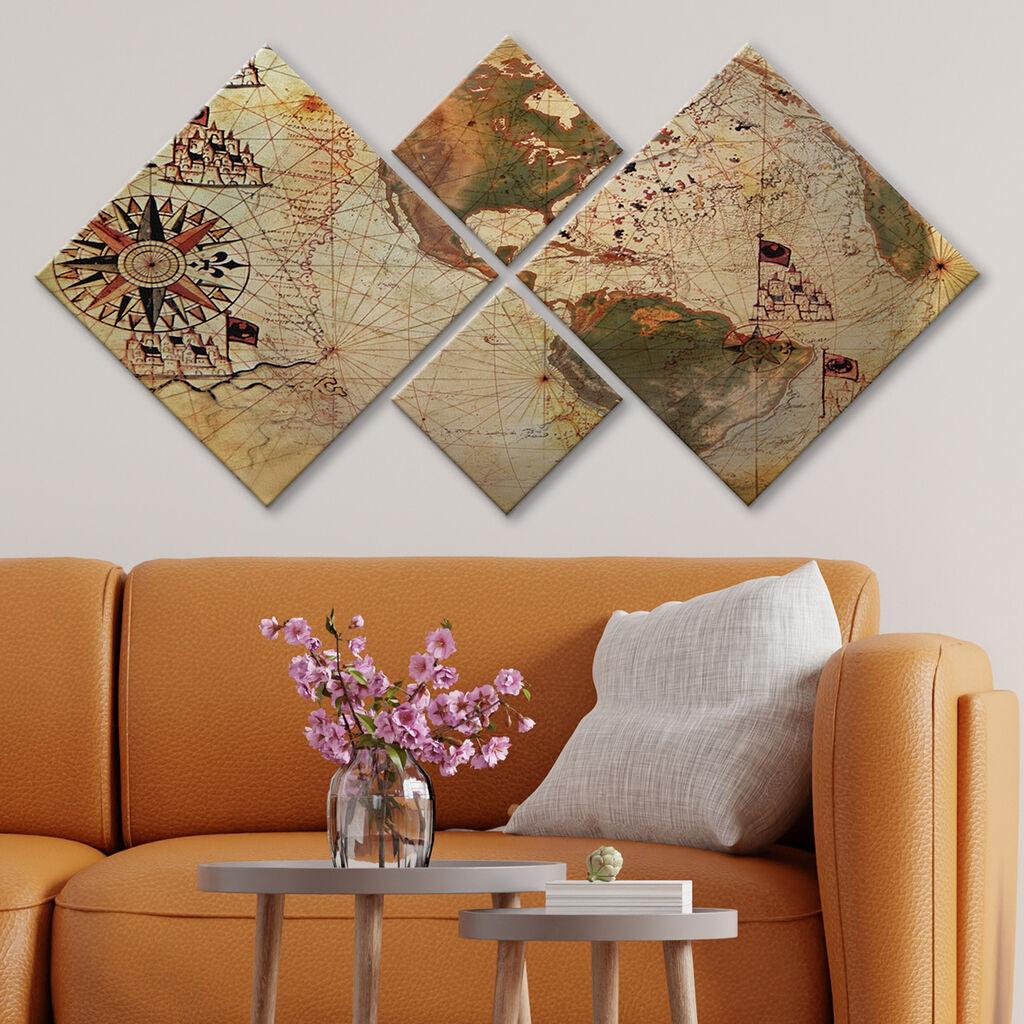 Wallity slika 4MDF2023823, 60x115 cm, 4 dijela