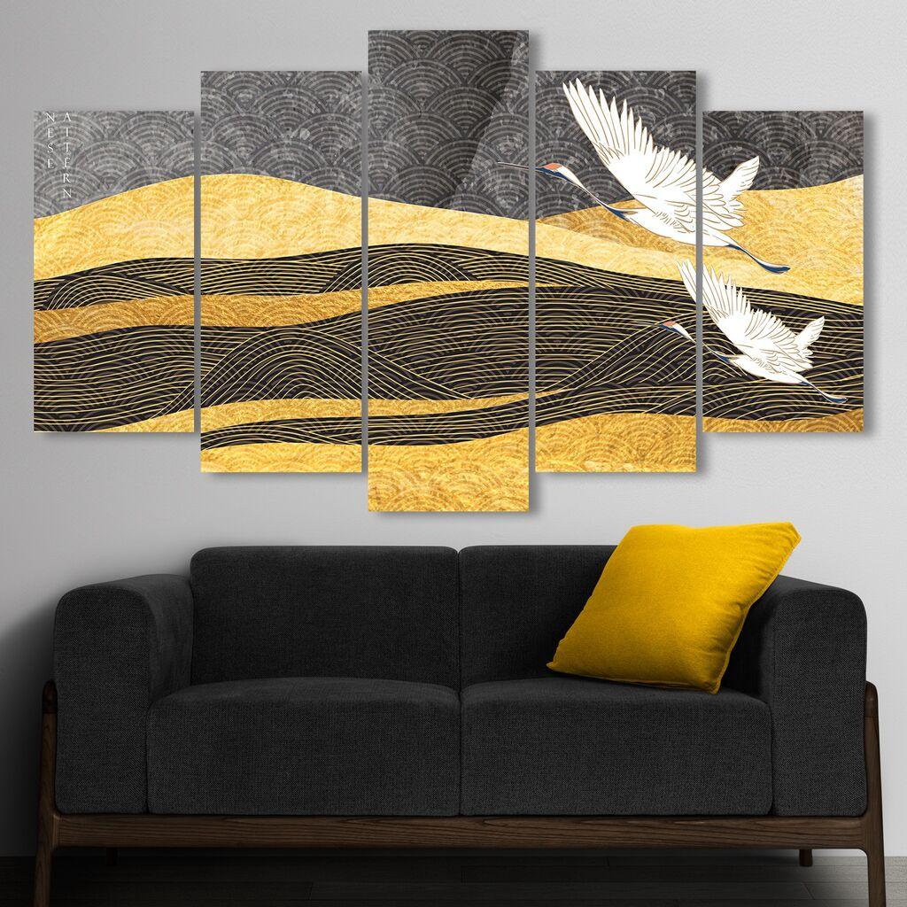 Wallity slika 5MDF4593_60100, 100x60 cm, 5 dijelova