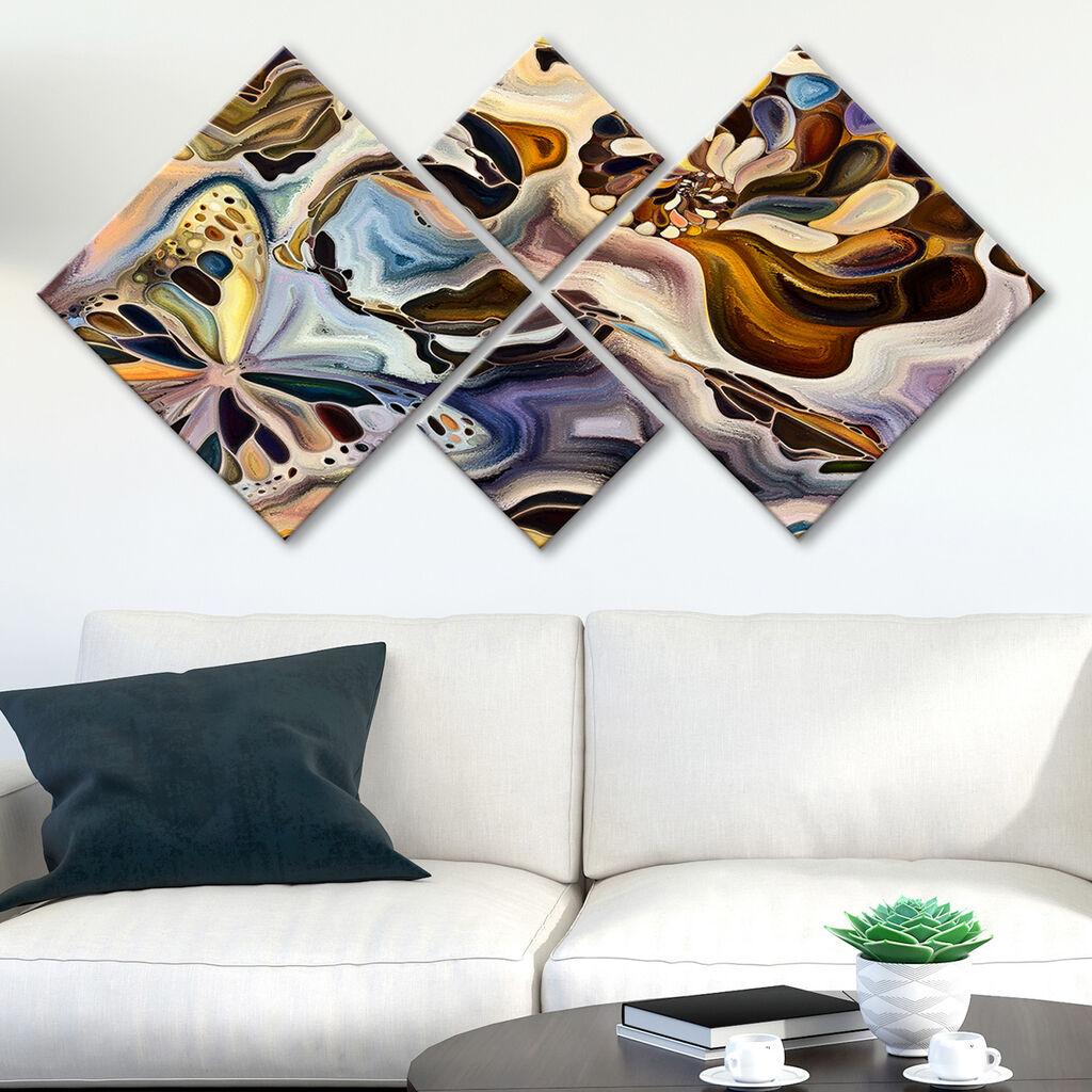 Wallity slika 4MDF1302490105, 60x115 cm, 4 dijela