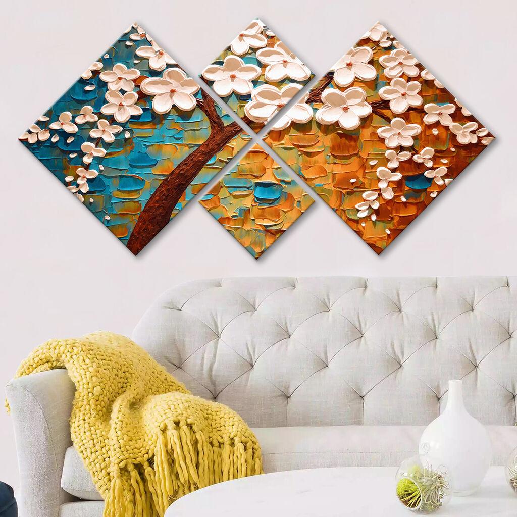 Wallity slika 4MDF1878485929, 60x115 cm, 4 dijela