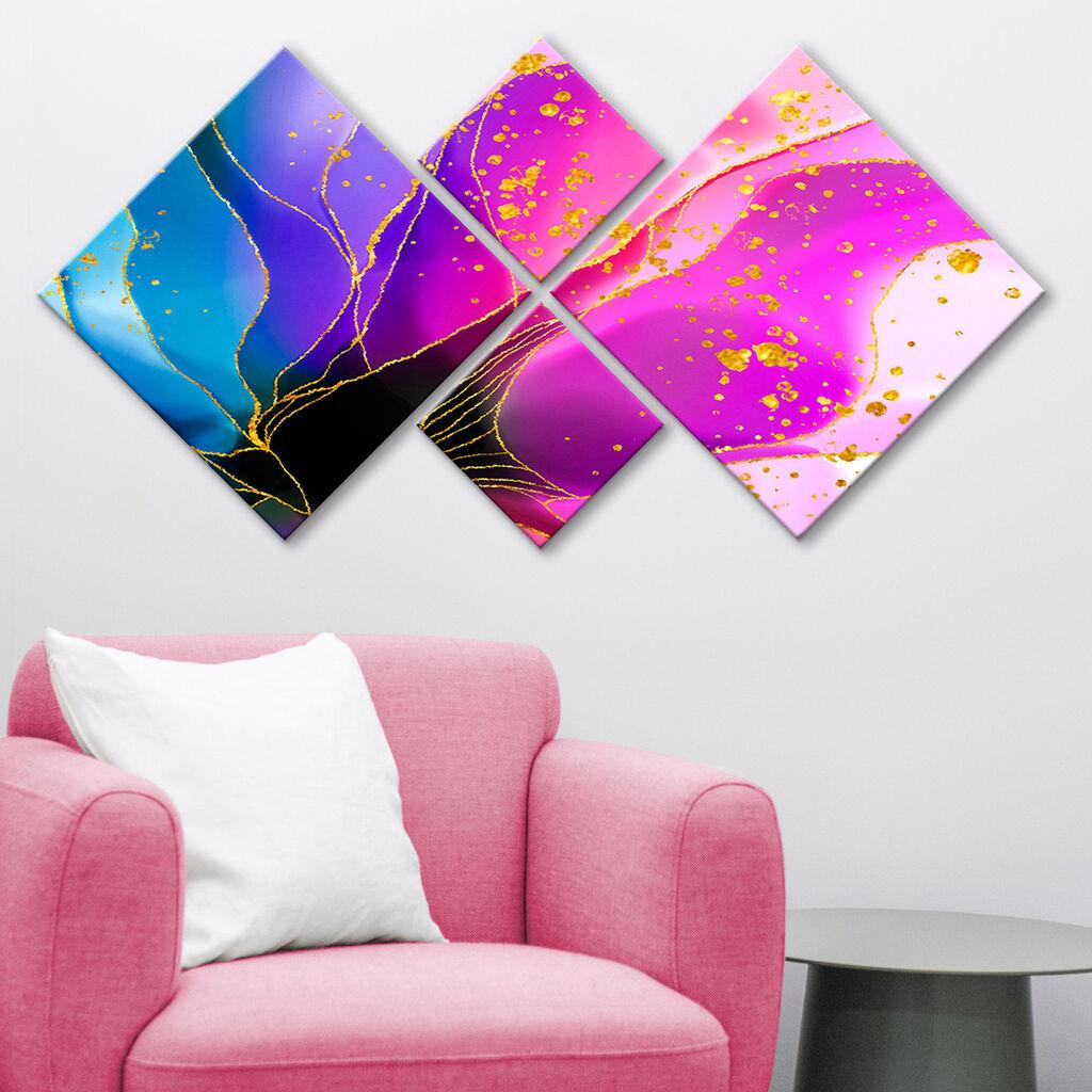 Wallity slika 4MDF18445391743, 60x115 cm, 4 dijela