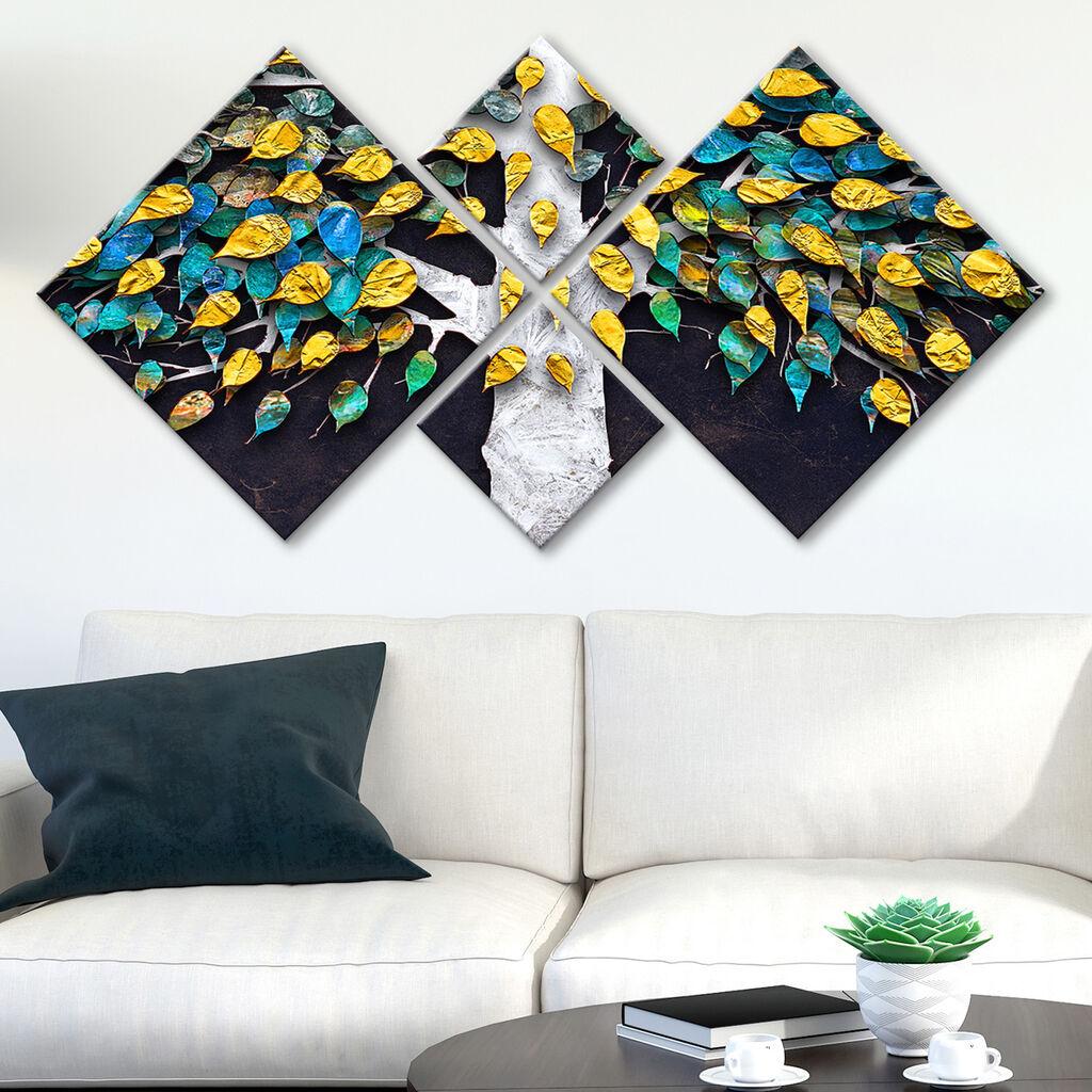 Wallity slika 4MDF1698297571, 60x115 cm, 4 dijela