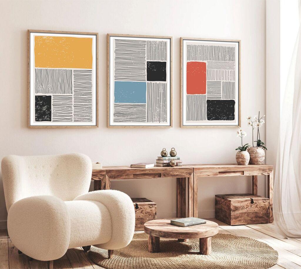 Wallity Uokvirena slika Huhu132, 30x40 cm, 3 dijela