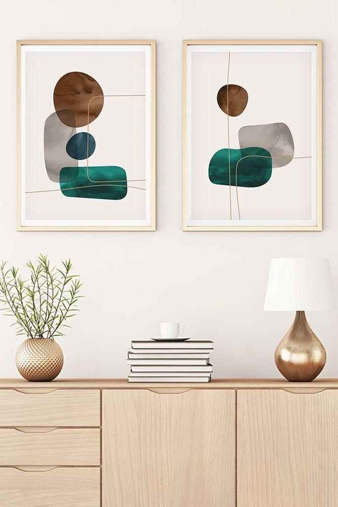 Wallity Uokvirena slika Huhu29, 20x30 cm, 2 dijela