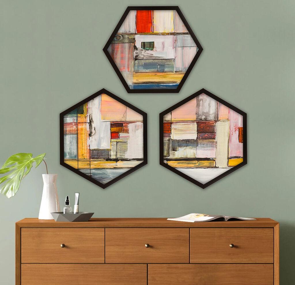 Wallity Uokvirena slika 6GEN410663665, 35x35 cm, 3 dijela