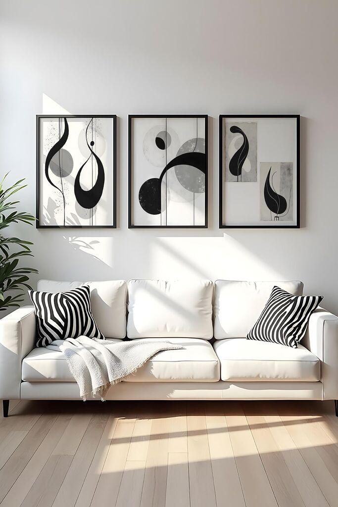 Uramljena slika Wallity Huhu437, 30x40 cm, 3 dijela