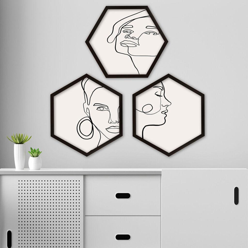 Wallity Uokvirena slika 6GEN14984560252, 35x35 cm, 3 dijela