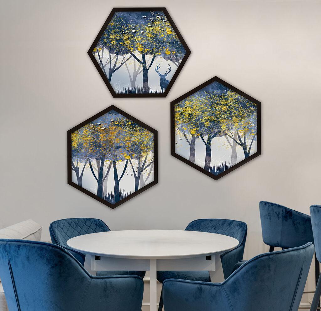 Wallity Uokvirena slika 6GEN1730818, 35x35 cm, 3 dijela