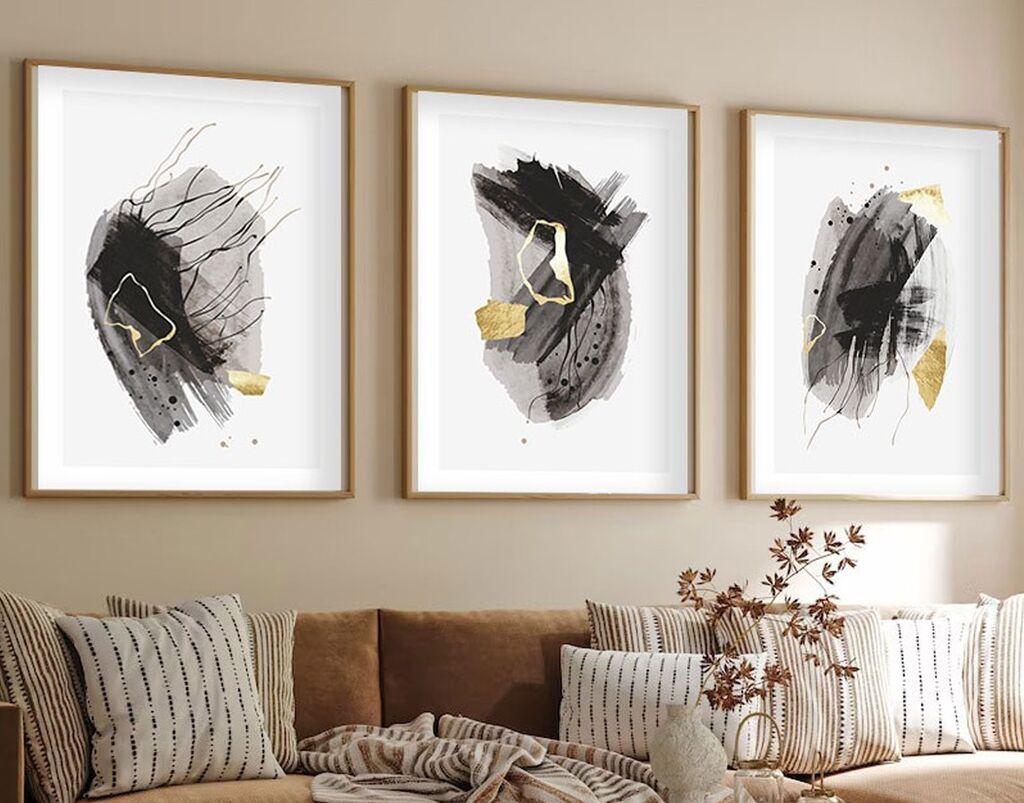 Wallity Uramljena slika Huhu208, 35x50 cm , 3 dijela