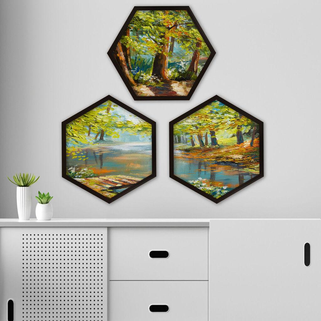 Wallity Uokvirena slika 6GEN11936554, 35x35 cm, 3 dijela