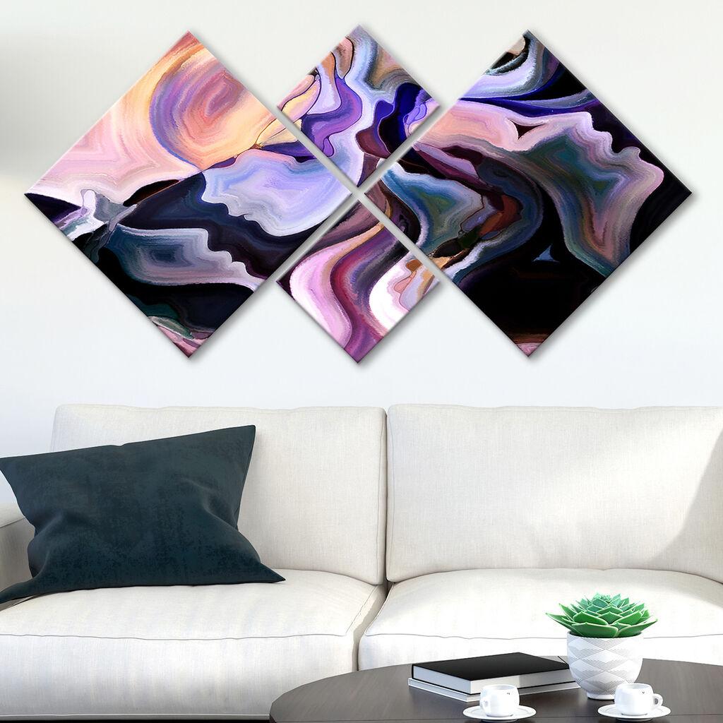 Wallity slika 4MDF58175339, 60x115 cm, 4 dijela