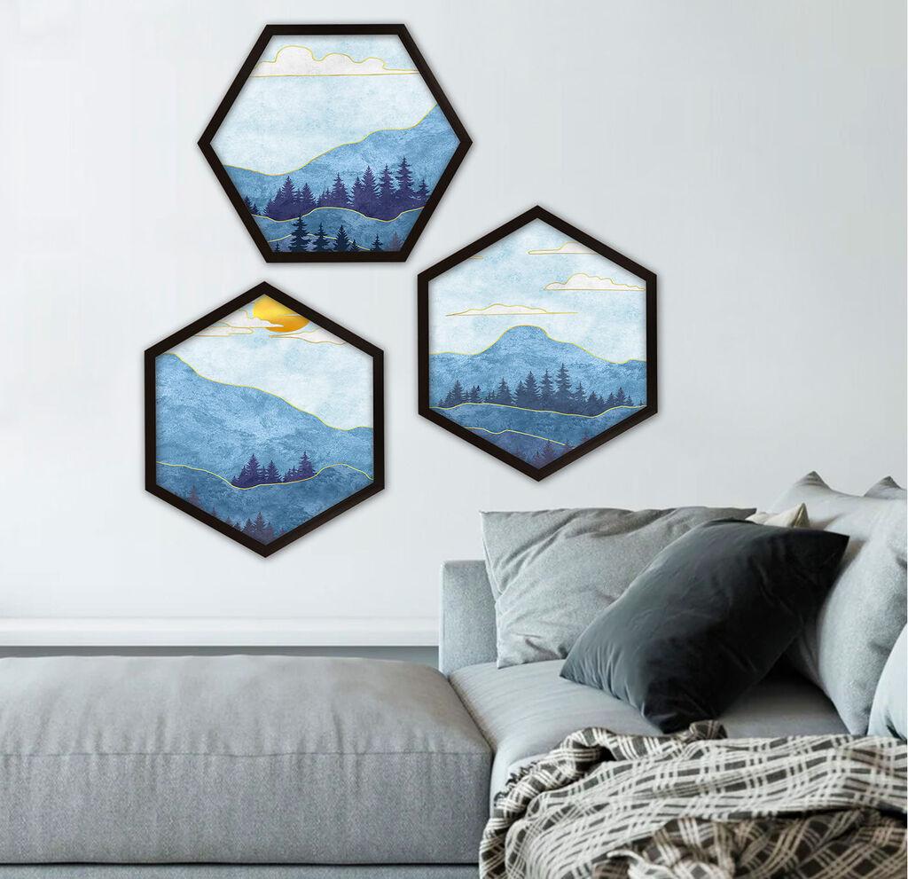 Wallity Uokvirena slika 6GEN146939, 35x35 cm, 3 dijela