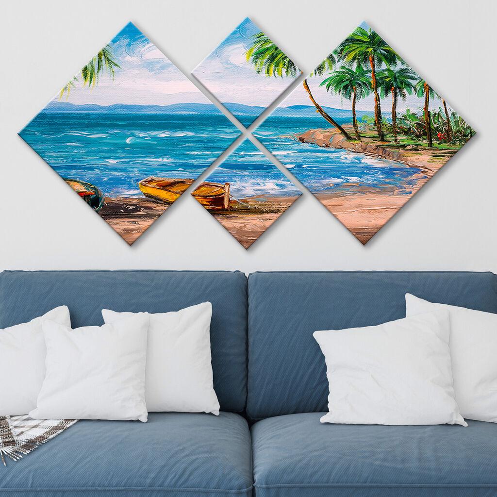 Wallity slika 4MDF1701309454, 60x115 cm, 4 dijela