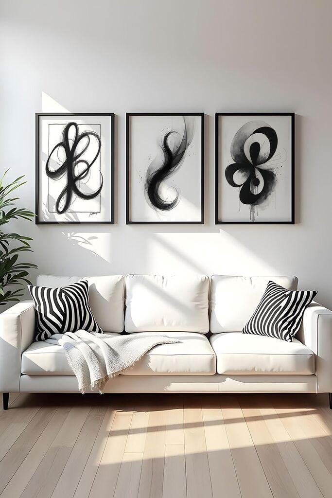 Uramljena slika Wallity Huhu430, 50x70 cm, 3 dijela