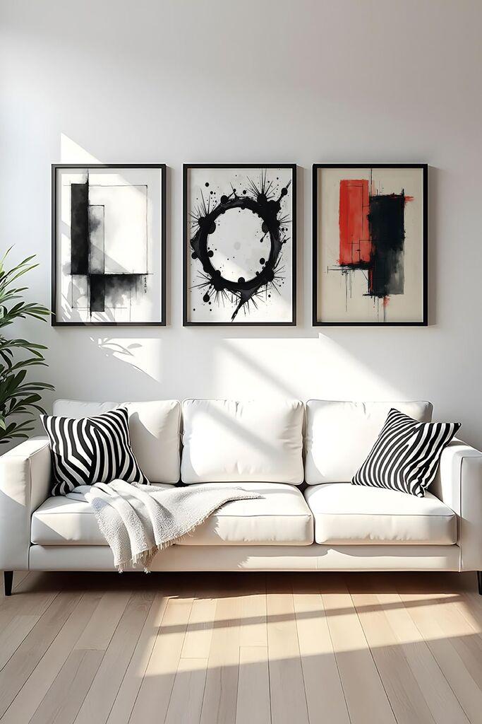 Wallity Uokvirena slika Huhu426, 50x35 cm, 3 dijela