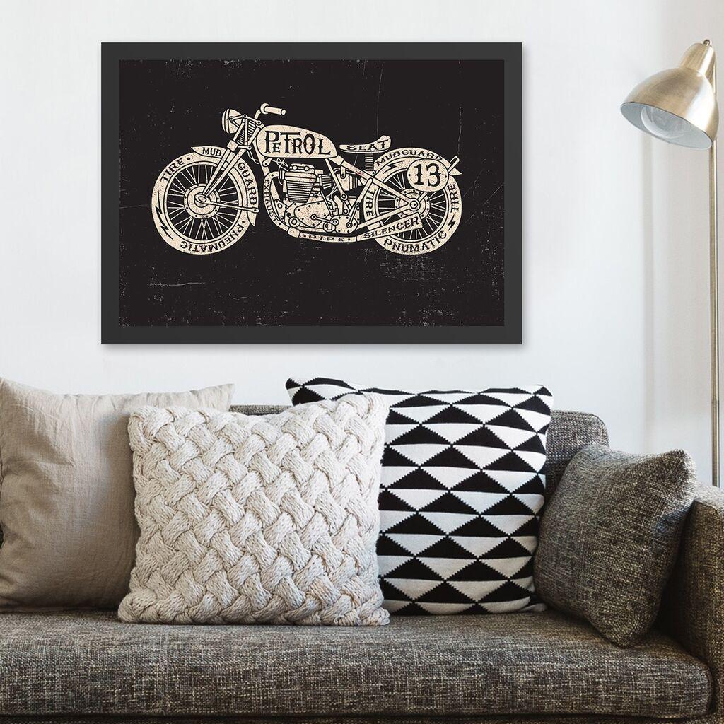 Wallity Uramljena slika Motorcycle, 40x55 cm