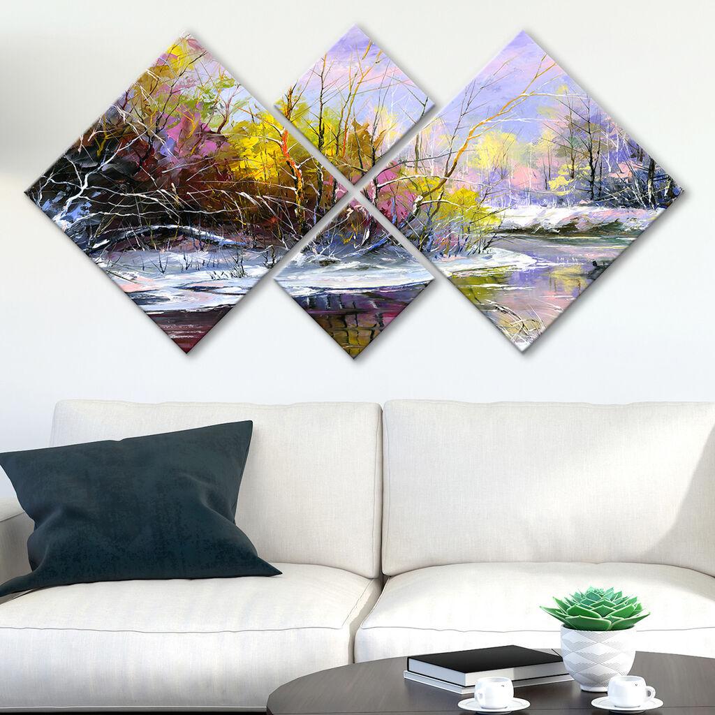 Wallity slika 4MDF1174676, 60x115 cm, 4 dijela