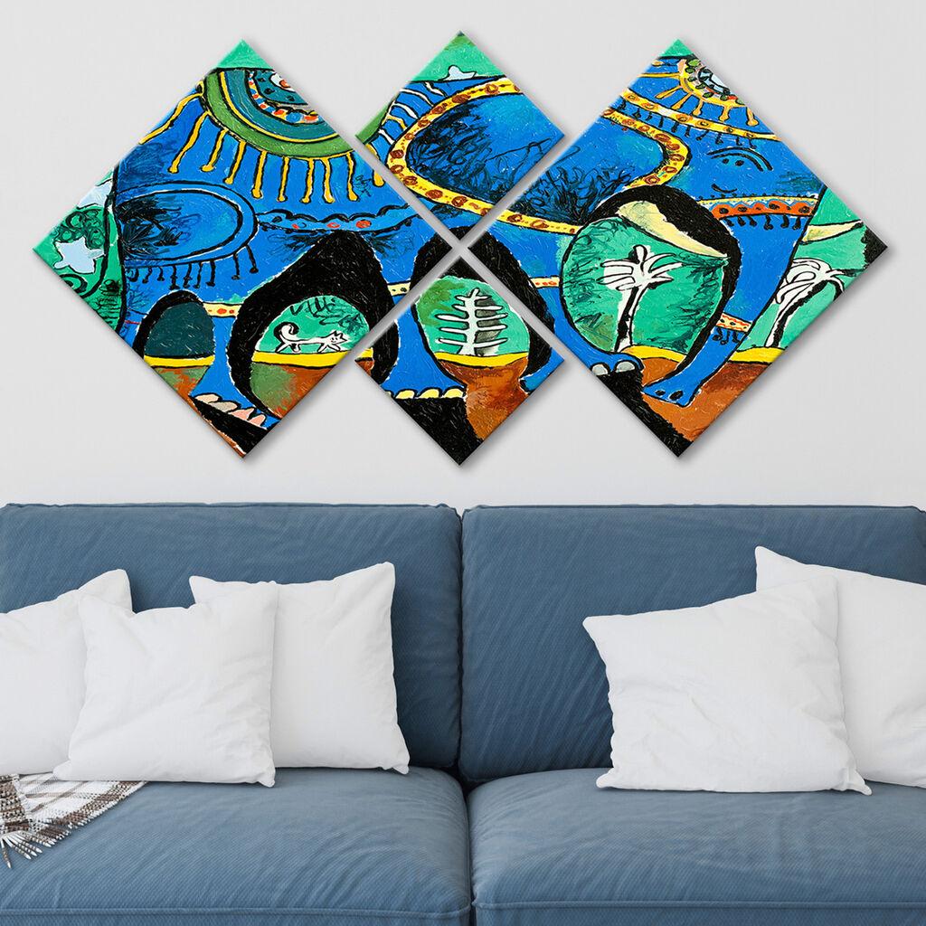 Wallity slika 4MDF163361375, 60x115 cm, 4 dijela