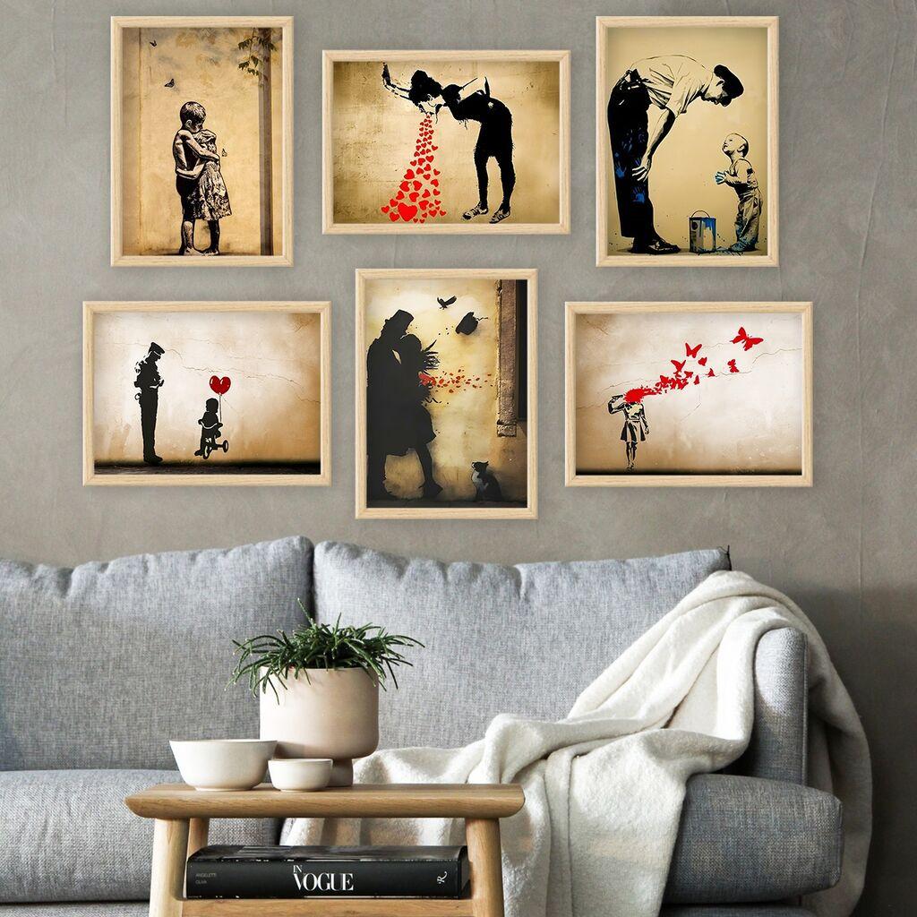 Wallity Uokvirena slika 6NC9621_2530, 25x30 cm, 6 dijelova