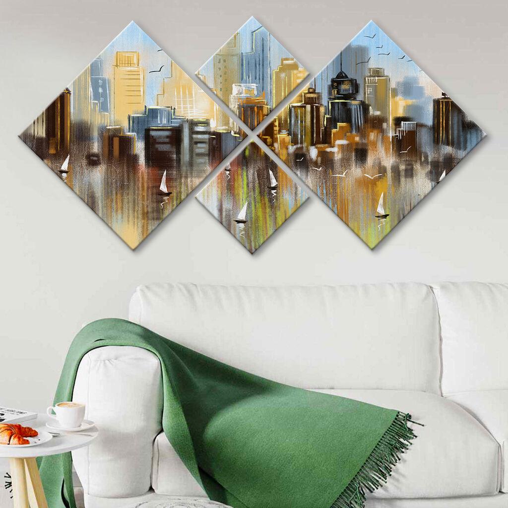 Wallity slika 4MDF1723744372, 60x115 cm, 4 dijela