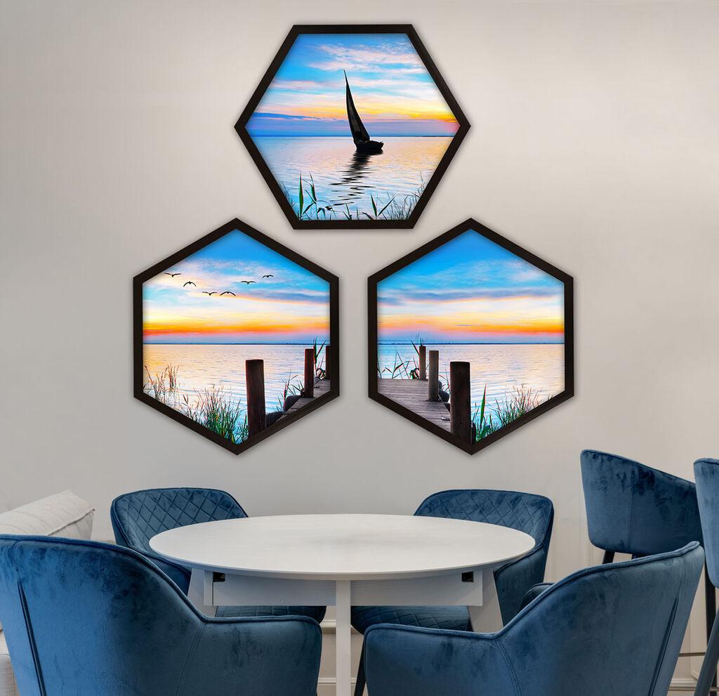 Wallity Uokvirena slika 6GEN1434488, 35x35 cm, 3 dijela