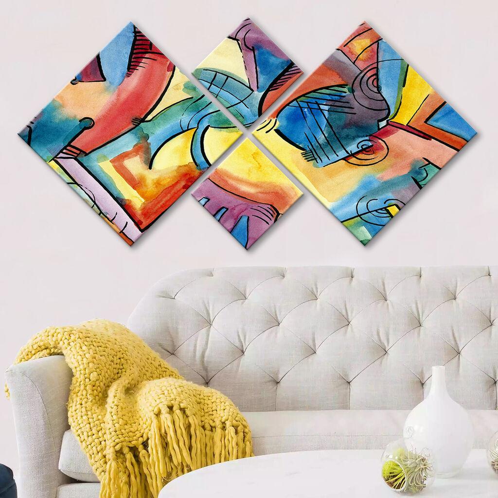 Wallity slika 4MDF257466661, 60x115 cm, 4 dijela