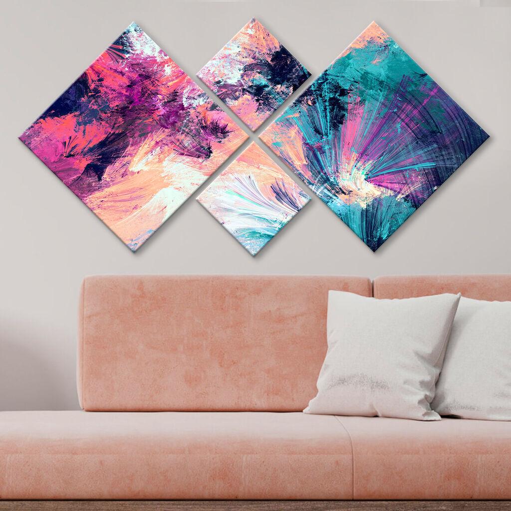 Wallity slika 4MDF642367879, 60x115 cm, 4 dijela