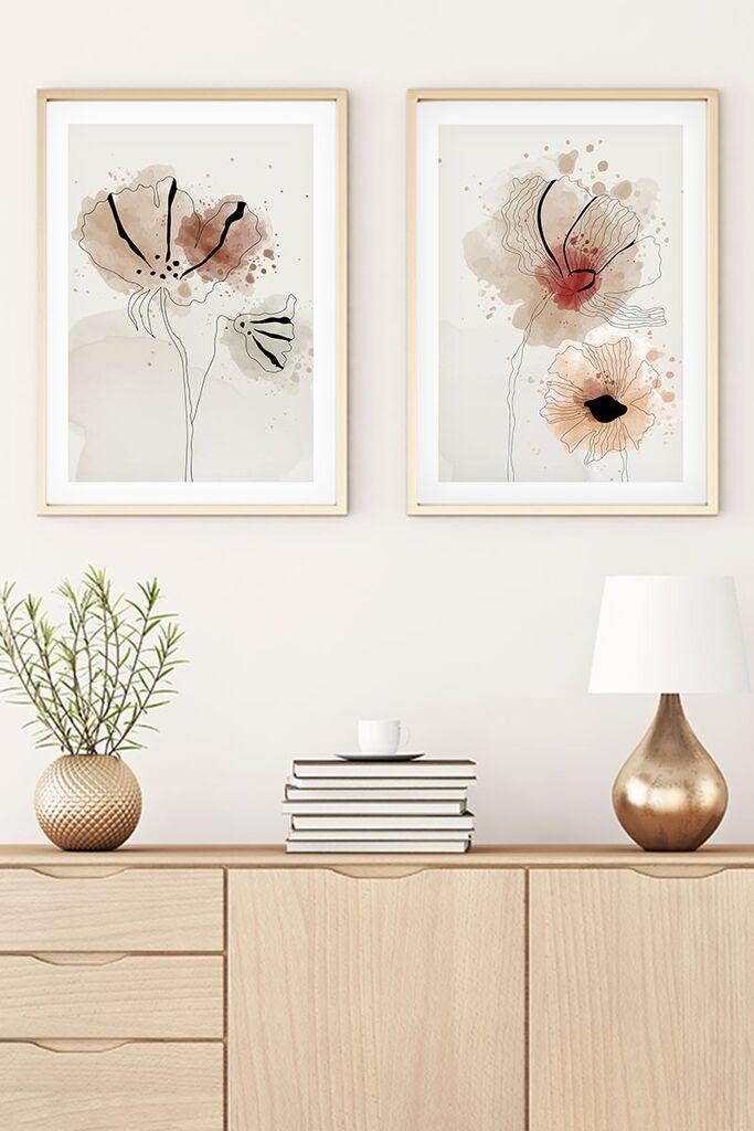 Wallity Uramljena slika Huhu22, 35x50 cm , 2 dijela