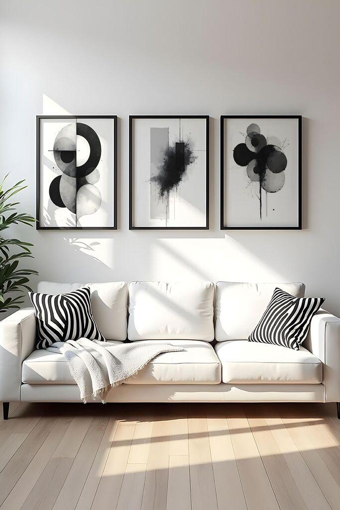 Wallity Uramljena slika Huhu434, 50x35 cm , 3 dijela