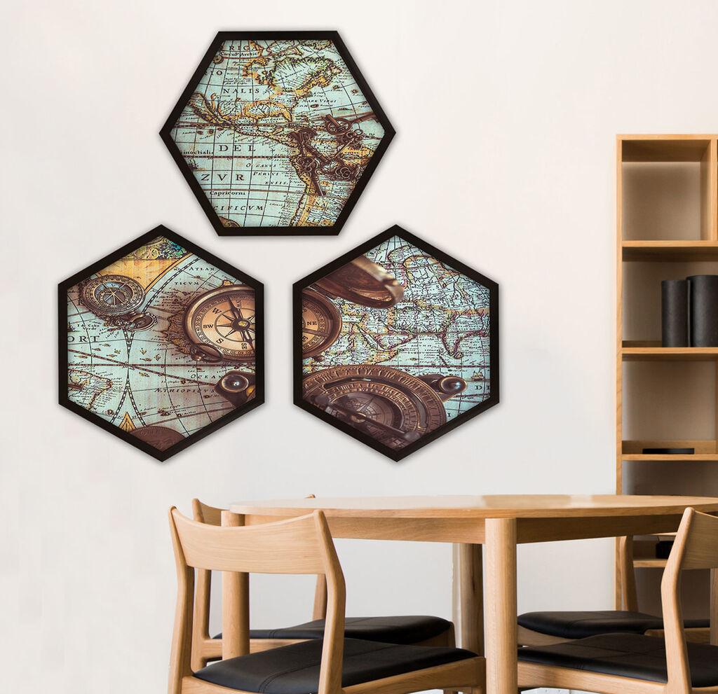 Wallity Uokvirena slika 6GEN534923662, 35x35 cm, 3 dijela